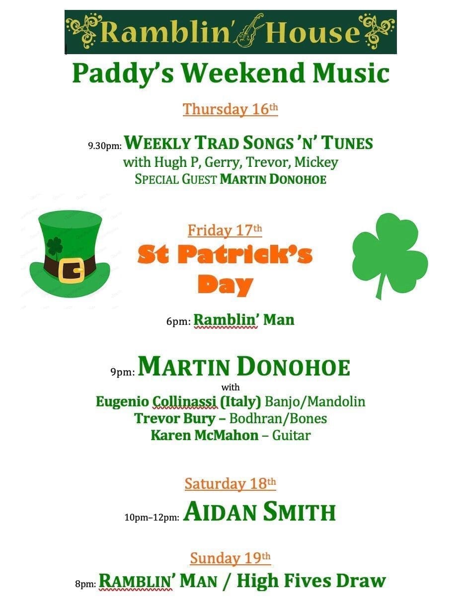 music cootehill st patrick's weekend